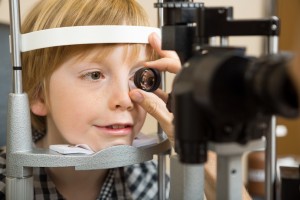 boy eye exam - vision and children with special needs